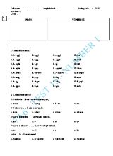Đề kiểm tra 15p Tiếng anh lớp 7 - Năm học 2016-2017